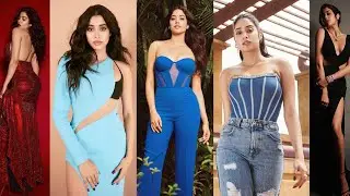 Janhvi Kapoor Hot Mini Dress Photoshoot | Janhvi's Looks from glamorous gowns to chic denim outfits