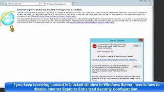 How To Disable Internet Explorer Enhanced Security Configuration in Windows Server 2012