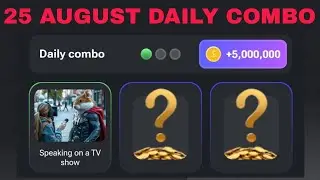 25 AUGUST HAMSTER KOMBAT DAILY COMBO CARDS TODAY