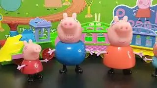 Железная дорога Свинки Пеппы и 4 фигурки персонажей Peppa Pig 🐖