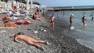 Beach Walk in The Central SOCHI, Russia (on 24th of August, 2022)