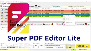 Create Pdf, Extract, Rotate, Merge, Clone, Move, Split  Pages | Super PDF Editor Lite | Pulkitsoft