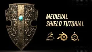 How To Model Shield In Blender, Zbrush And Substance Painter | 3d Modeling Tutorial