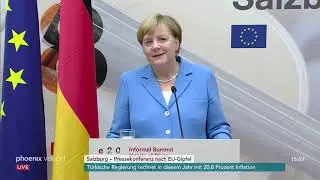 Angela Merkel nach dem EU-Gipfel der Staats- und Regierungschefs in Österreich am 20.09.18