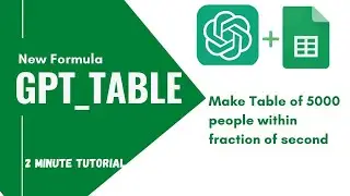 GPT_TABLE in Excel #excel #exceltutorial