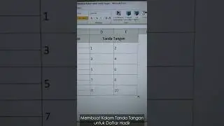 Cara Membuat Kolom Tanda Tangan untuk Daftar Hadir