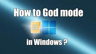 How to god mode in windows? Create your own god mode folder