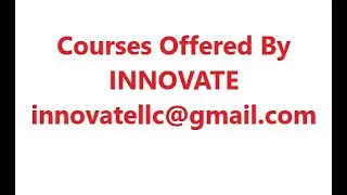 Courses Offered by INNOVATE