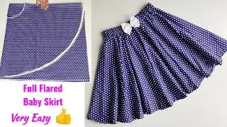 Very Easy Full Flared Baby Skirt Cutting and stitching | Skirt cutting and stitching