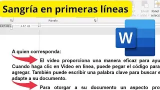 Word: Cómo Sangrar la Primera Línea en 1 Minuto | Tutorial Rápido