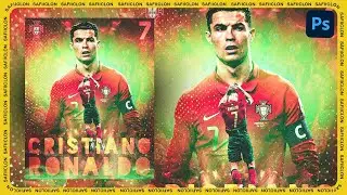 [ Photoshop Manipulation ] Cristiano Ronaldo (PORTUGAL) - Football Poster Design ⚽️