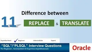 What is the difference between replace and translate function | oracle replace vs translate