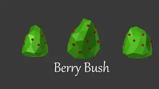 Modelling a Low poly Berry Bush - Blender