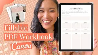 How to Create a fillable, interactive PDF workbook || Canva Tutorials