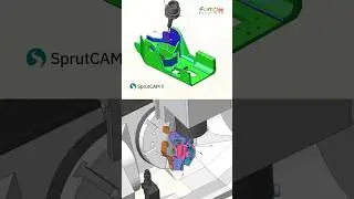 SprutCAM Mill 5 Axis 5D Surface Simulation #sprutcam #cadcamcnc #cadcamsolution