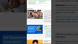 SAP Community | How to use the SAP Community website to learn SuccessFactors?  #successfactors #sap