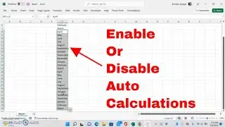 Enable or Disable Automatic Drag and Drop Calculations In Microsoft Excel 