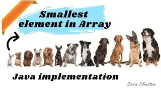 find smallest element in array | find larges element in array | smallest no in array | Java Shastra