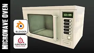 BLENDER & SUBSTANCE PAINTER: MICROWAVE OVEN (TEXTURING BODY)