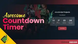 Countdown Timer Featured Coming Soon Page With HTML, CSS & JavaScript