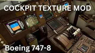 Boeing B747-8 COCKPIT TEXTURE MOD  for Microsoft Flight Simulator |  Miami - Dulles