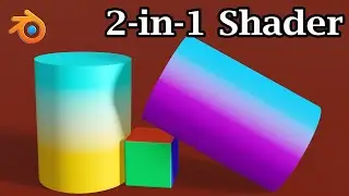 Gradient Shading | Apply Two Different Materials To One Single Object | Blender Eevee & Cycles