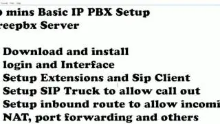 20 mins learn to Setup a IP PBX system on FreePBX server 13