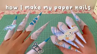 The ✨popular girls✨ nails at school / paper nails DIY tutorial 💅🏻