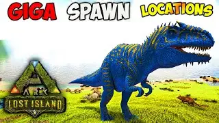 ARK Lost Island: ALL GIGA Spawn LOCATIONS