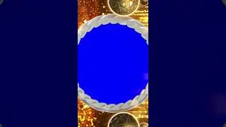 Circle Decorated Golden Themed Blue Screen Looped Animation Royalty Free | FREE TO USE | iforEdits