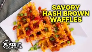 Simple Savory Hash Brown Waffles | Plate It Perfect