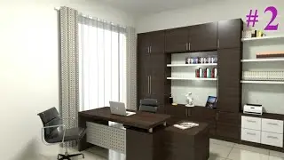 Interior design - make office room using Sketchup and Vray 3. 4 part 2