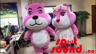 Inflatable Pink Panther SPOTSOUND.CA Mascot Costume Fancy Halloween Cosplay Party Dress Suits