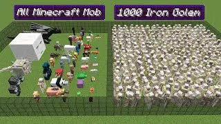 1000 iron golems vs all minecraft mobs | Minecraft Mob Battle