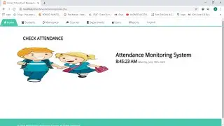 School Attendance Monitoring System in PHP/MySQLi with Full Source Code | Free to Download