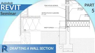 Revit Intro Tutorial - How to Draft a Wall Section (With Explanation) - Part 5