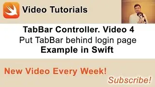 UITabBarController example in Swift. Put TabBar behing login page