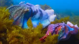 An alien of the underwater world hypnotizing victims. Cuttlefish!