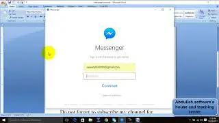How to make messenger account on pc/laptop