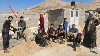 Warm family space: Zahra's family tried to build a new room for the winter season