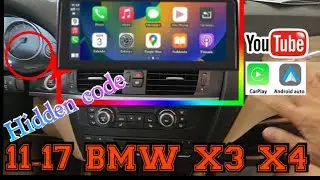 2011-2017 BMW X3 X4 Carplay Android Auto wireless mirror cast youtube Netflix waze Hidden code 12.2"