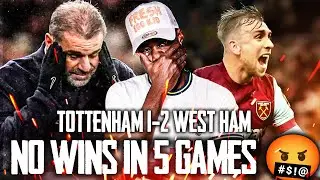 NO WINS IN 5 GAMES 🤬 Tottenham 1-2 West Ham EXPRESSIONS REACTS