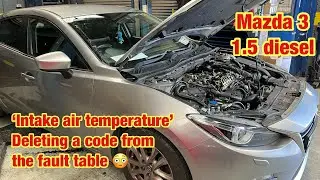 Mazda P0111 intake air temperature. Circuit testing and code removal from fault table