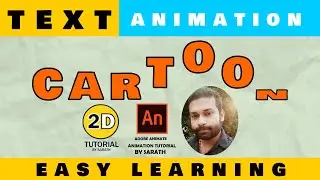 Text Animation| How To Make Title Animation In Adobe Animate| Cartoon Text Animation