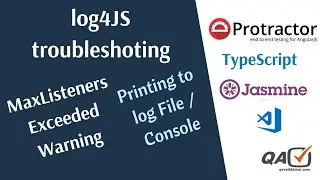 Protractor logging Log4JS - troubleshooting