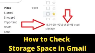 How to know your Gmail Storage Space Left