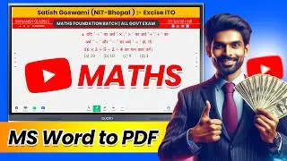 MS Word To MATHS PDF | Online Padhane Ke Liye MATHS Ka PDF Kaise Banaye | Creator Classroom