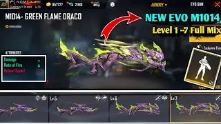 Free Fire New Evo M1014 Green Flame Draco Level 7 Max Gamplay || New M1014 Ability Test 2021