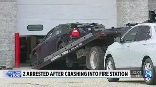 2 arrested after crashing into Blendon Township fire station