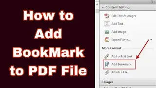 How to Add Bookmarks to a PDF | add bookmarks to pdf | how to add bookmark in adobe acrobat 2023